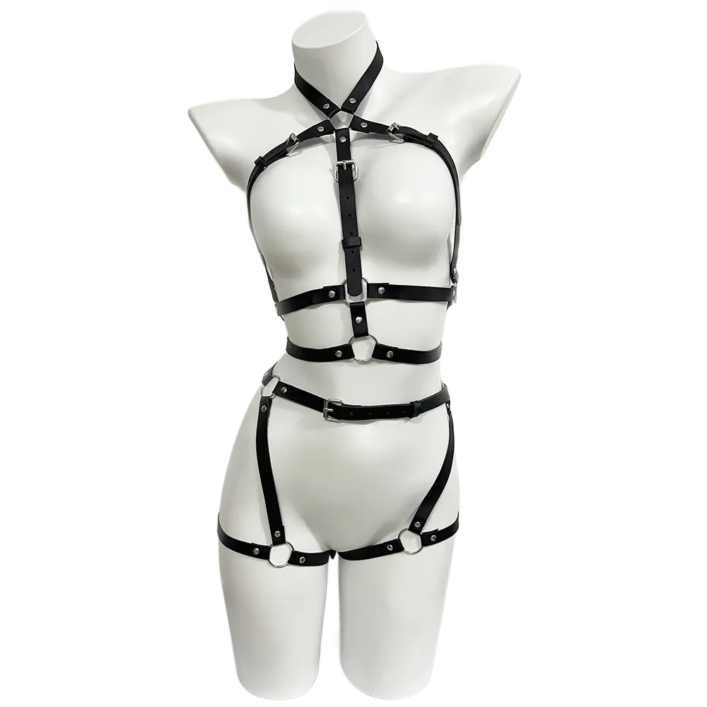 Garter Belt Set - Imbracatura per donna Gamba in pelle
