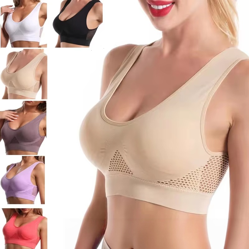 Seamless Underwear Women - Reggiseno sportivo da donna taglie forti,