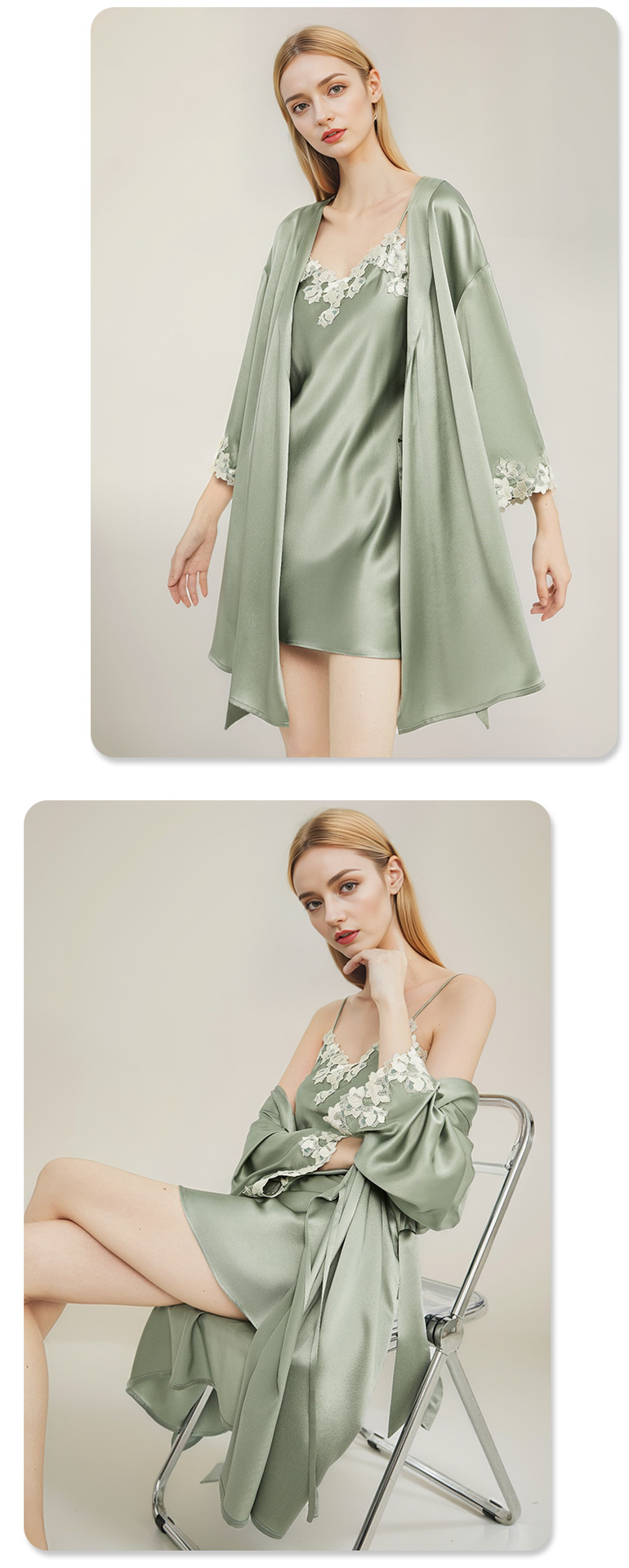Elegante Set Camicia da Notte  - Robe Silk Women recensione e prezzo
